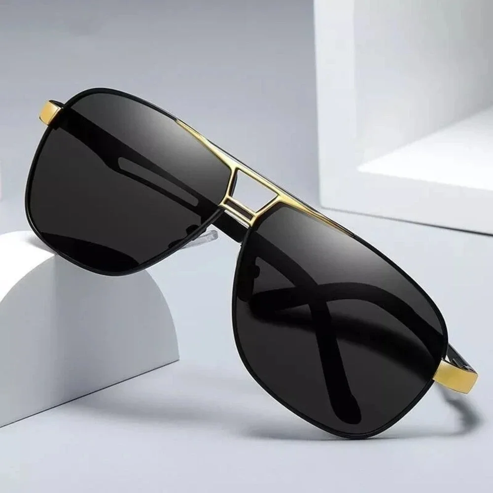 Polarized Sunglasses‎ Gold Trim Black Lenses Driving Glasses Hip Hop 2026 Women